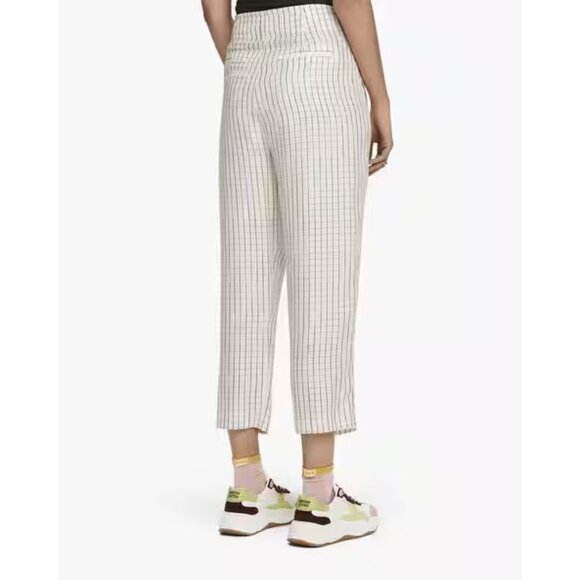 Scotch & Soda Checked Flat Front Ankle Length Pant Tailored Multicolored Large - Picture 2 of 12